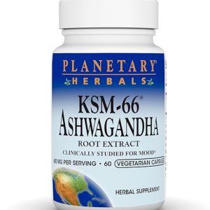 Planetary Herbals KSM-66 Ashwagandha Root Extract - 600 mg Capsules