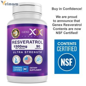 Genex Formulas Trans-Resveratrol with BioPerine® 1500mg Capsules