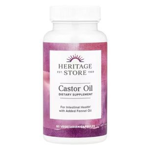 Heritage Store Castor Oil 60 Vegetarian Capsules in Pakistan
