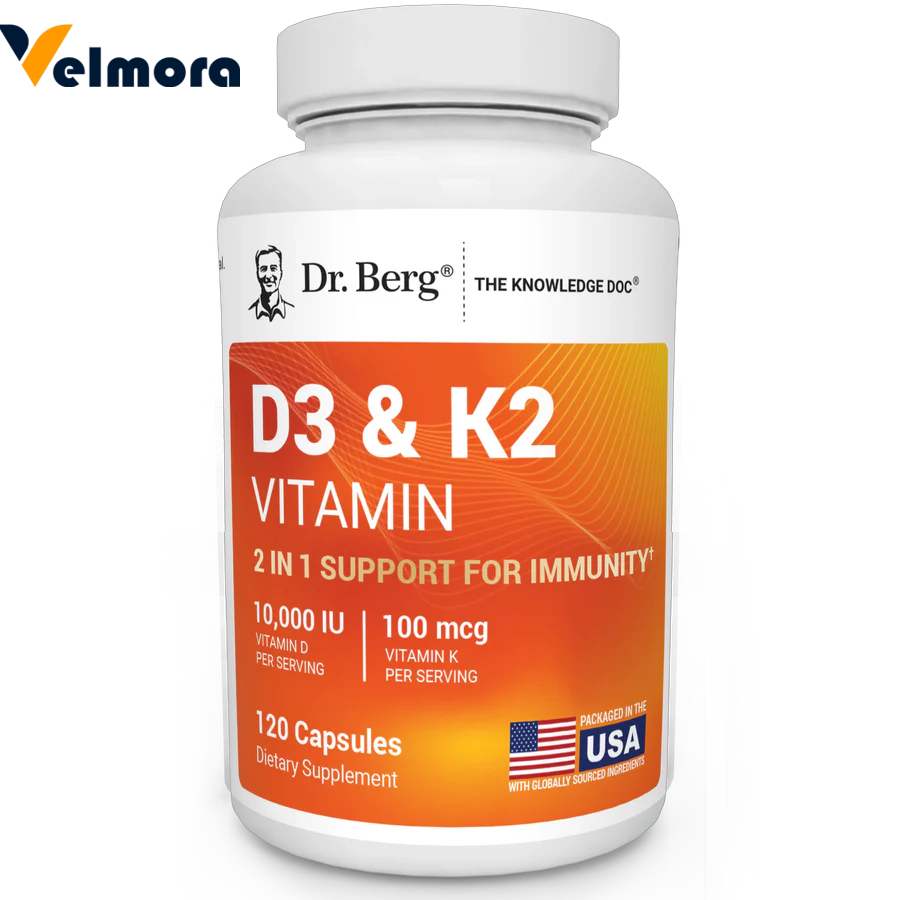 Dr. Berg D3 & K2 Vitamins for Bone & Immune Support Capsules in Pakistan