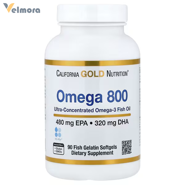 California Gold Nutrition, Omega 800 Ultra-Concentrated Omega-3 Fish Oil Softgel