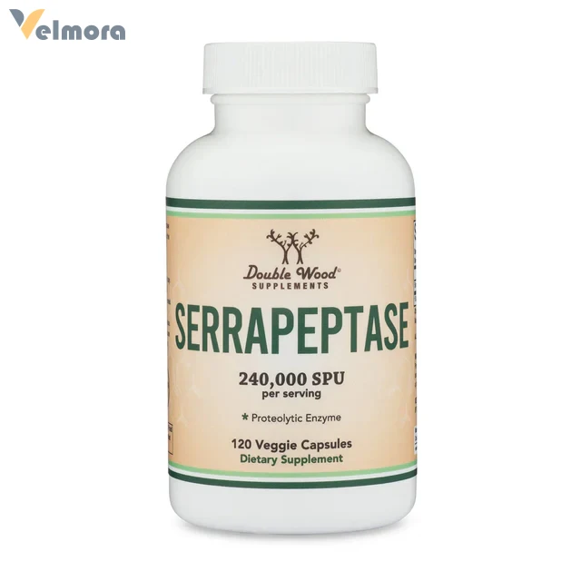 Double Wood Serrapeptase 240,000 Spu Per Serving 120 Capsules