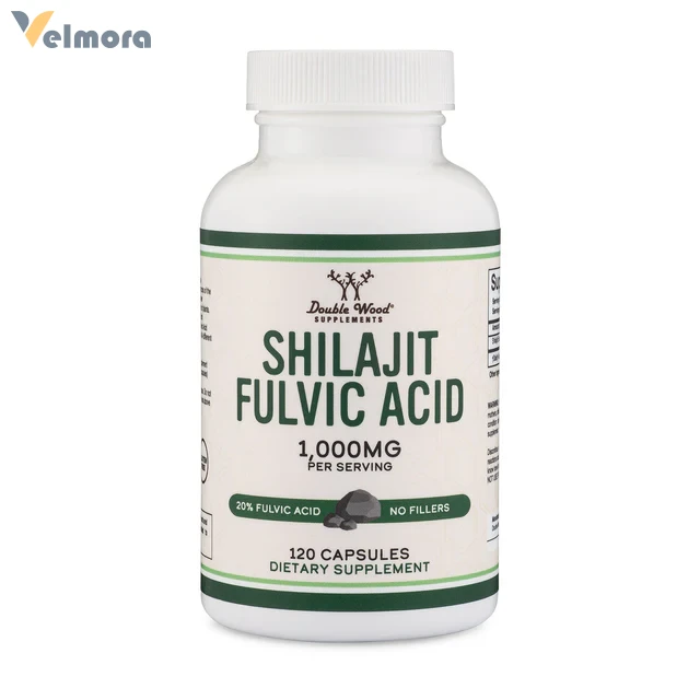 Double Wood Supplements Shilajit Fulvic ACID 1,000mg Per Serving 120 Capsules