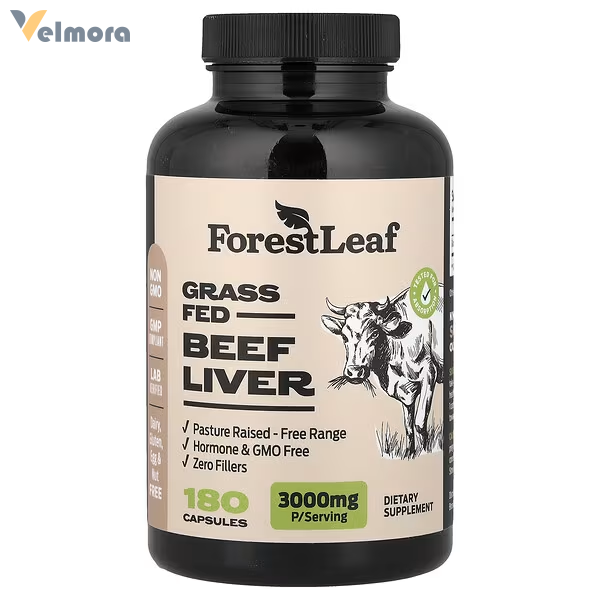 Forest Leaf Grass Fed Beef Liver 750mg Capsules In Pakistan