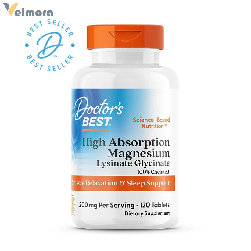 Doctor's Best High Absorption Magnesium, 100 mg, 120 Tablets