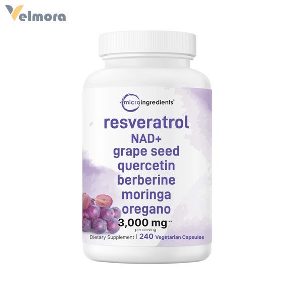 Micro Ingredients Resveratrol 3000mg Veggie Capsules
