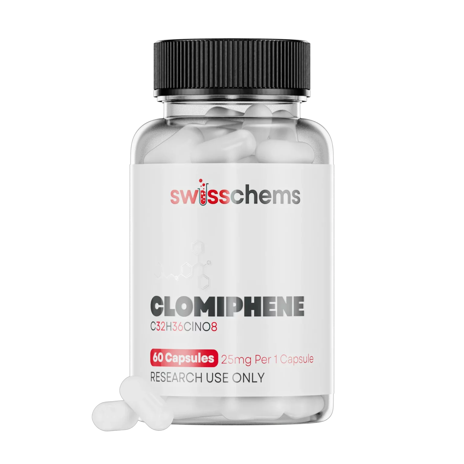 SwissChems clomiphene, 25mg Capsules In Pakistan