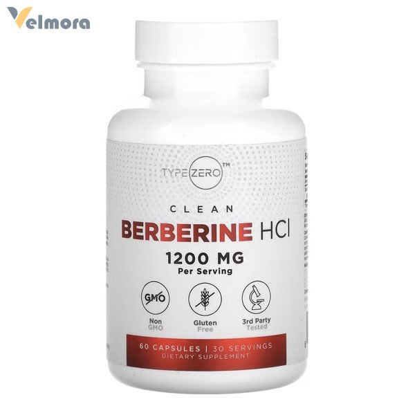Type Zero Berberine HCL 1200mg 60 Capsules in Pakistan