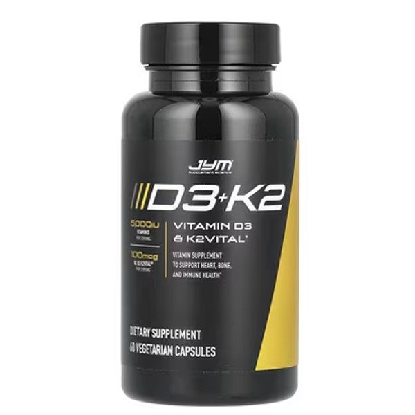 JYM Supplement Science D3+K2 60 Vegetarian Capsules