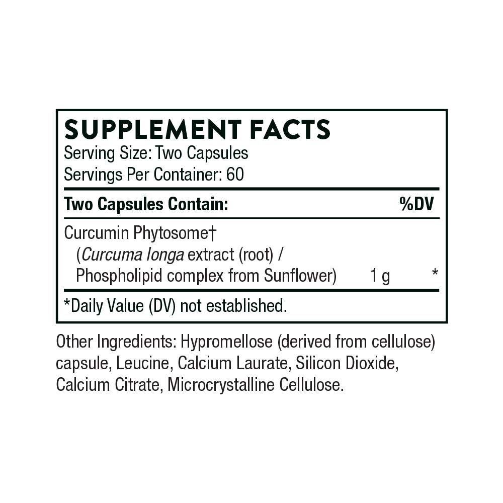 THORNE Curcumin Phytosome 1000 mg per 2 capsule serving thumbnail 2
