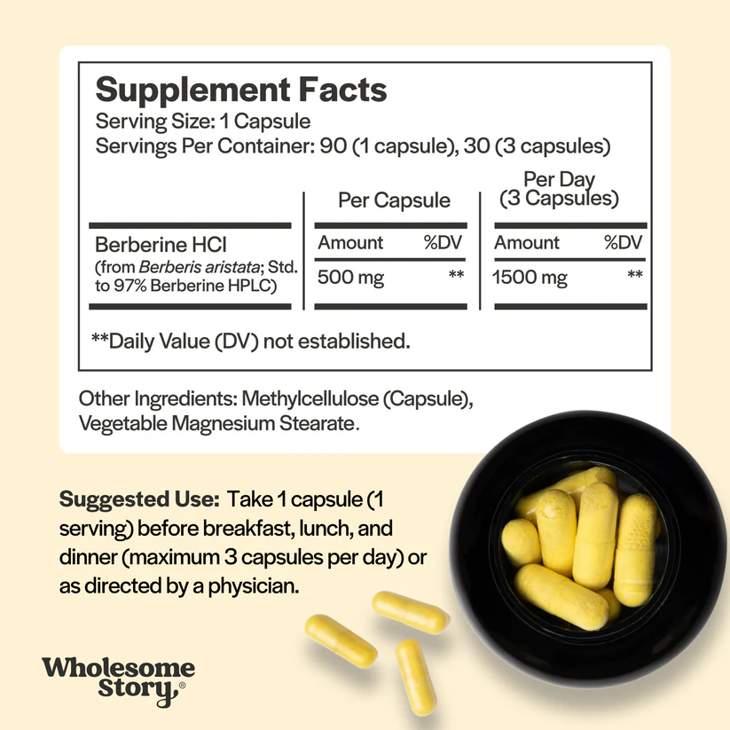 Wholesome Story Berberine 90 Capsules in Pakistan thumbnail 2