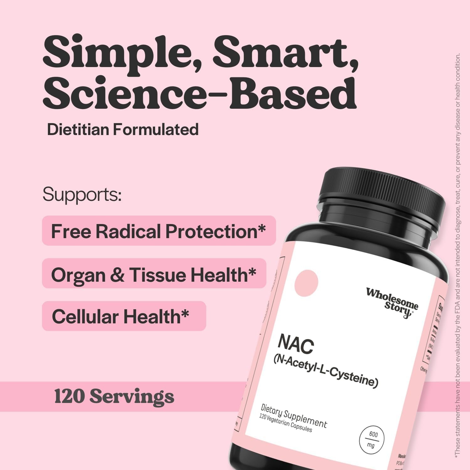 Wholesome Story Magnesium Glycinate + Vitamin B6 + Zinc Picolinate thumbnail 2