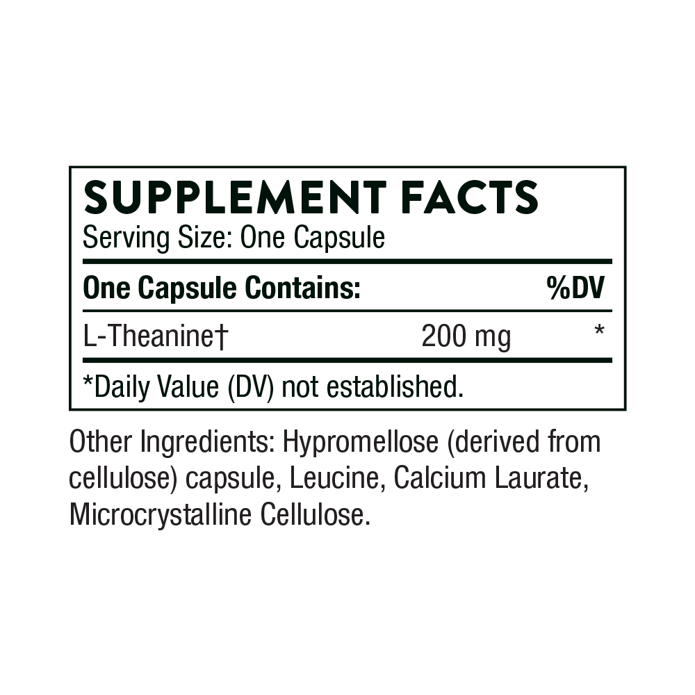 Thorne Theanine 200mg Capsules thumbnail 2