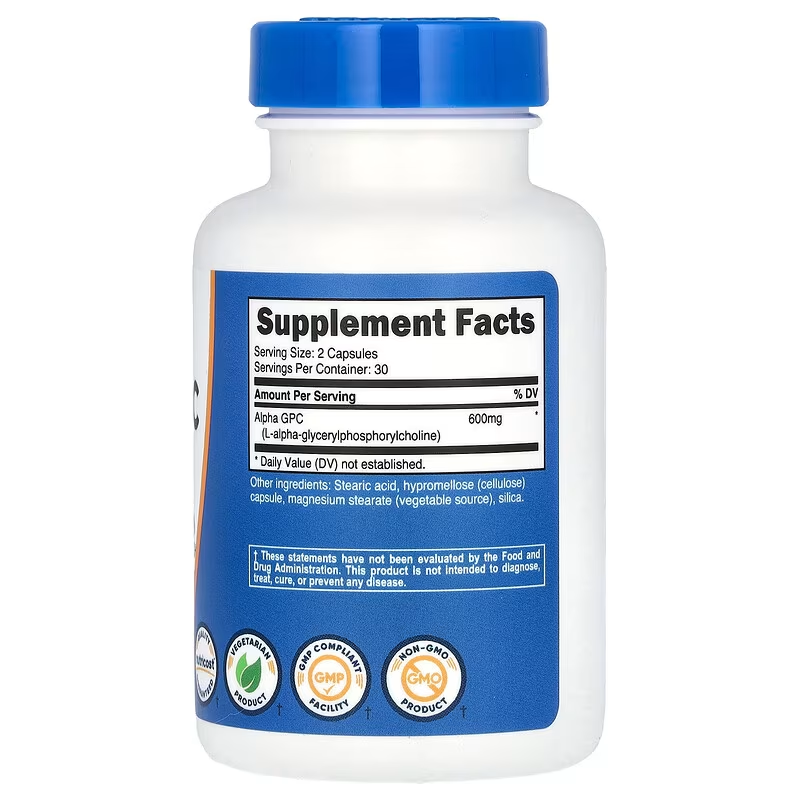 Nutricost Alpha GPC 600 Mg Capsules thumbnail 2