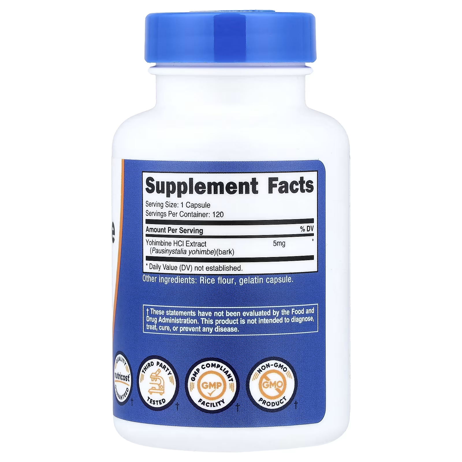 Nutricost Yohimbine HCl 5mg Capsules thumbnail 2