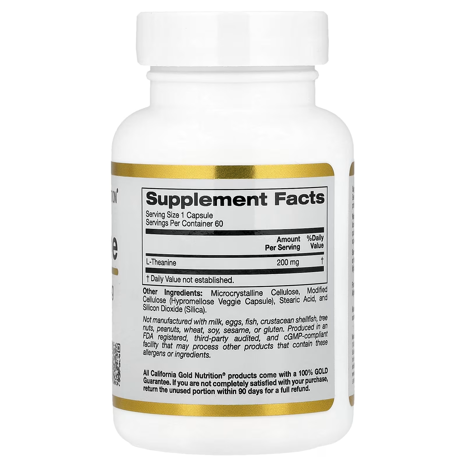 California Gold Nutrition, L-Theanine 200 mg 6o Capsules In Pakistan thumbnail 2