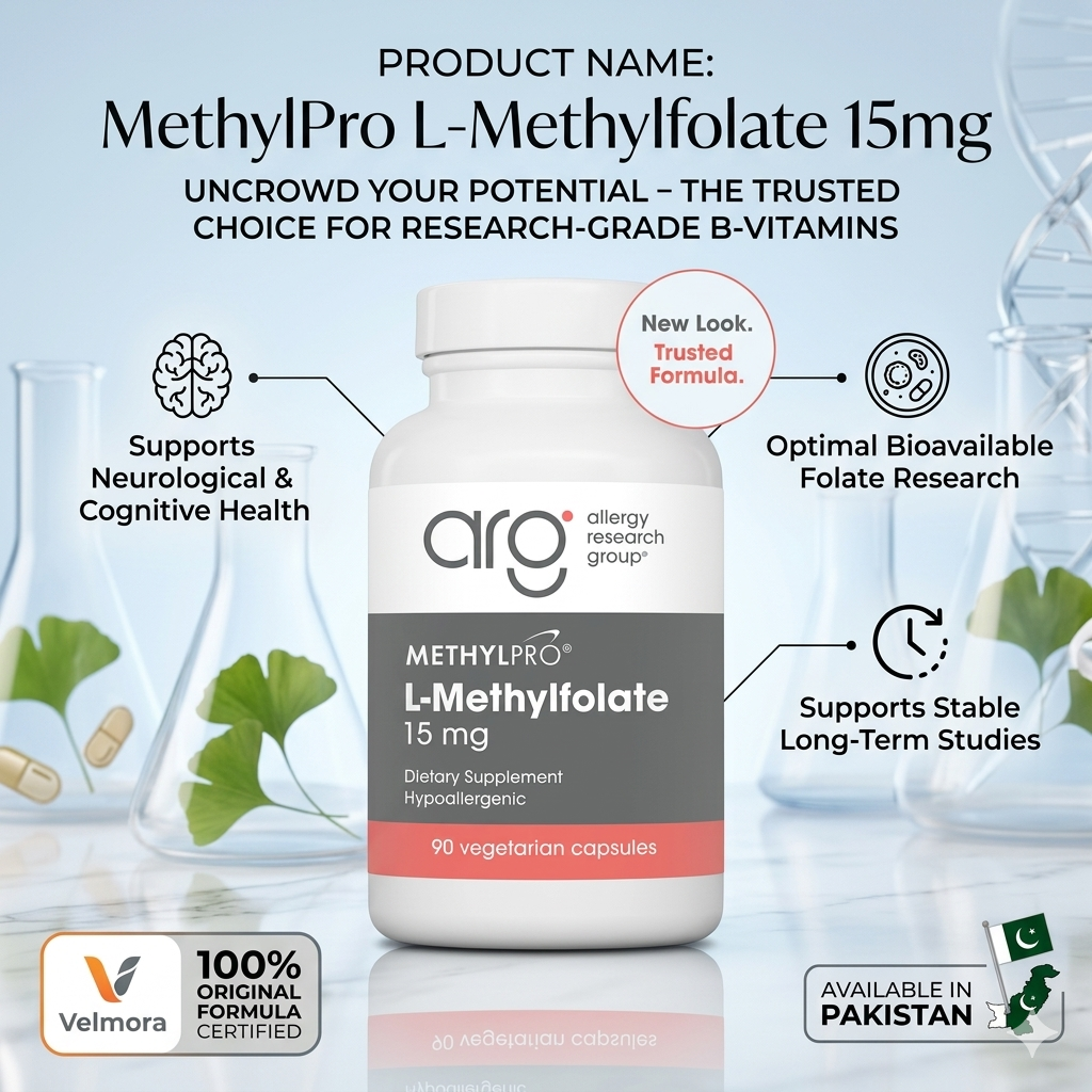 Allergy Research Group MethylPro® L-Methylfolate 15 mg Capsules thumbnail 2