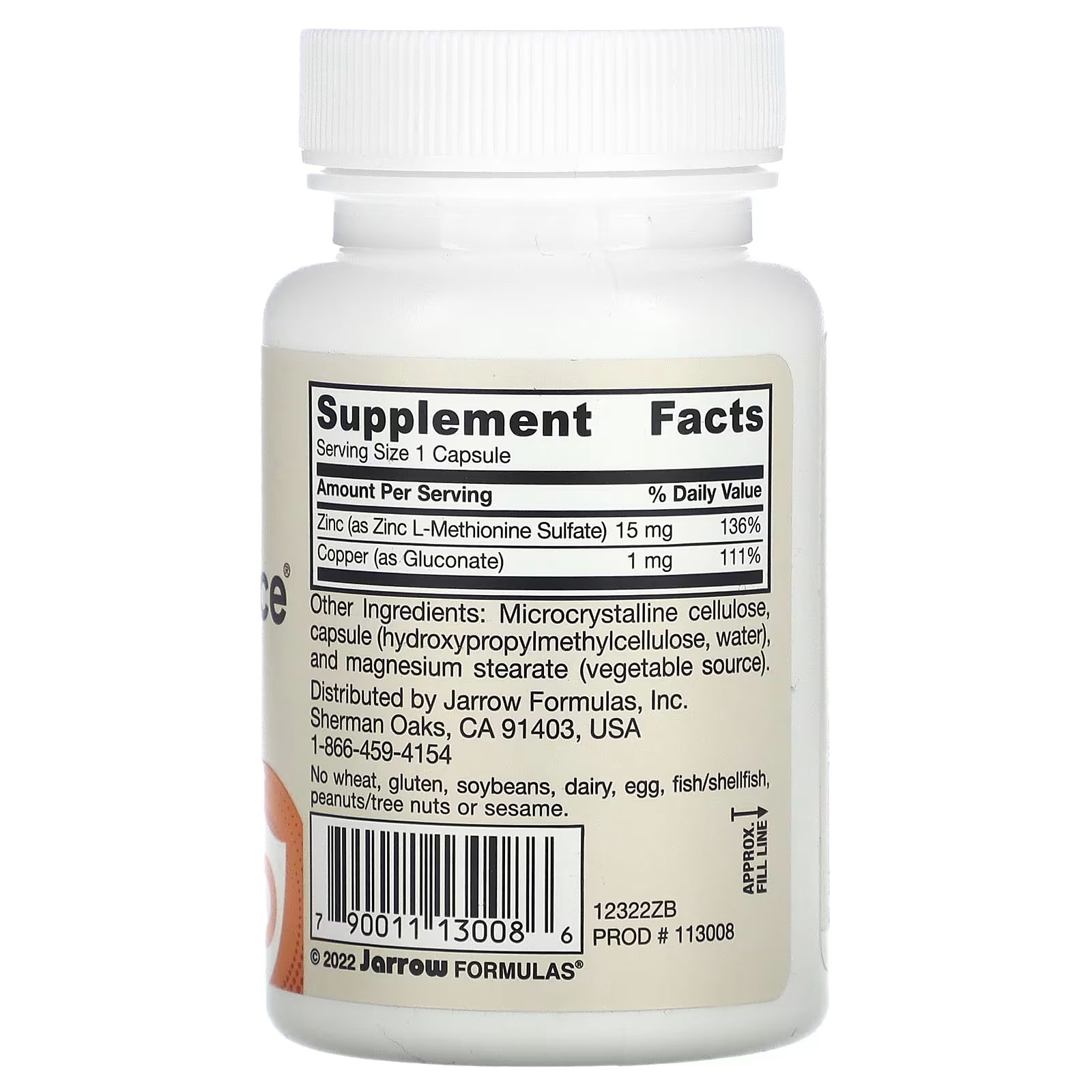 Jarrow Formulas, Vegan Zinc Balance 100 Veggie Capsules thumbnail 2