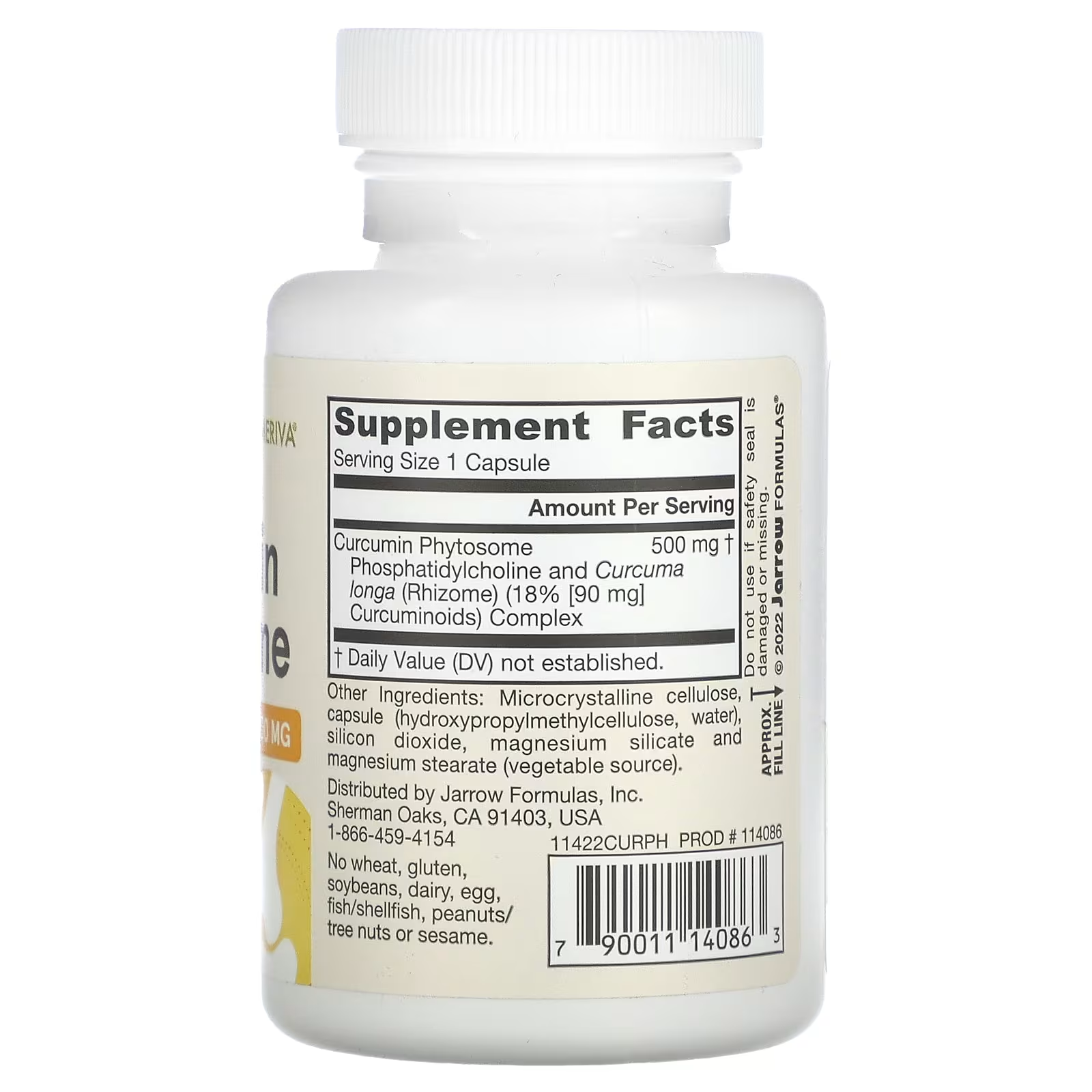 Jarrow Formulas, Vegan Curcumin Phytosome, 500 mg, 60 Veggie Capsules thumbnail 2