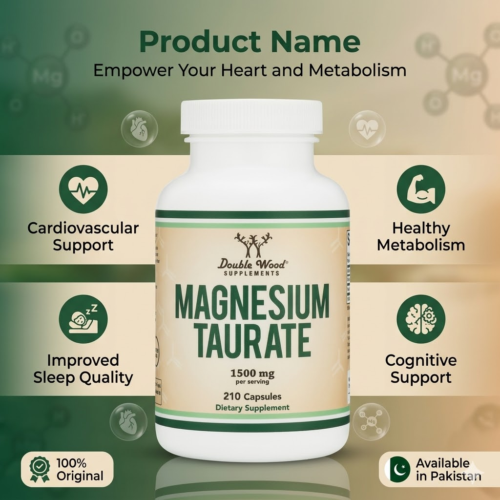Double Wood Magnesium Taurate 1500 Mg Per Serving 210 Capsules thumbnail 2