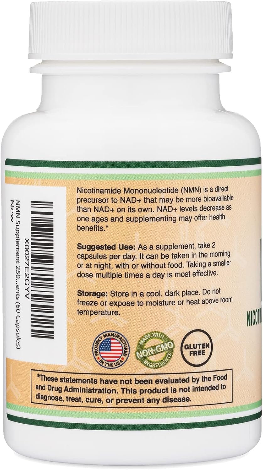 Double Wood Supplements NMN, 125 mg per 60 Capsule thumbnail 2