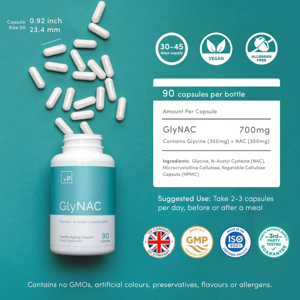 Vp Vitality Pro Glynac 700 Mg 90 Capsules In Pakistan thumbnail 2