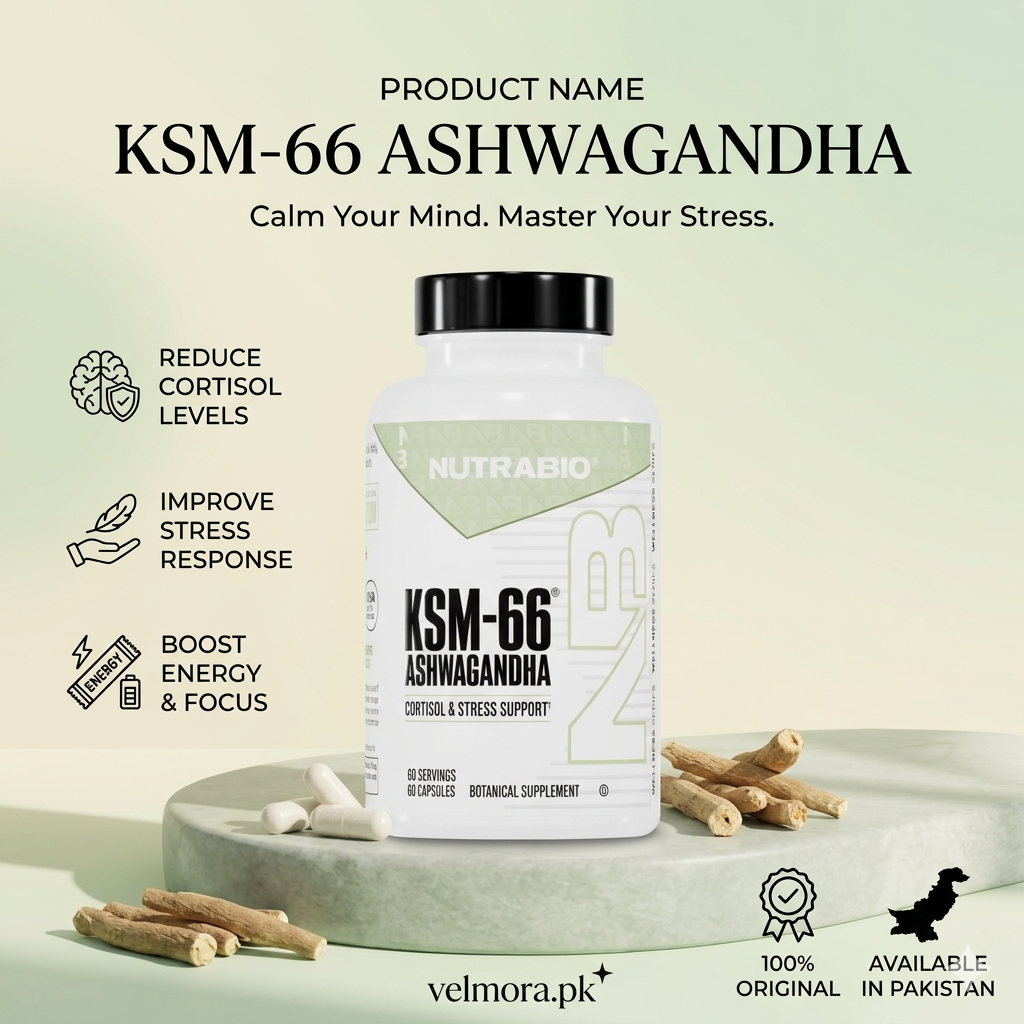 NutraBio Ashwagandha KSM-66® 600mg Supplement in Pakistan thumbnail 2