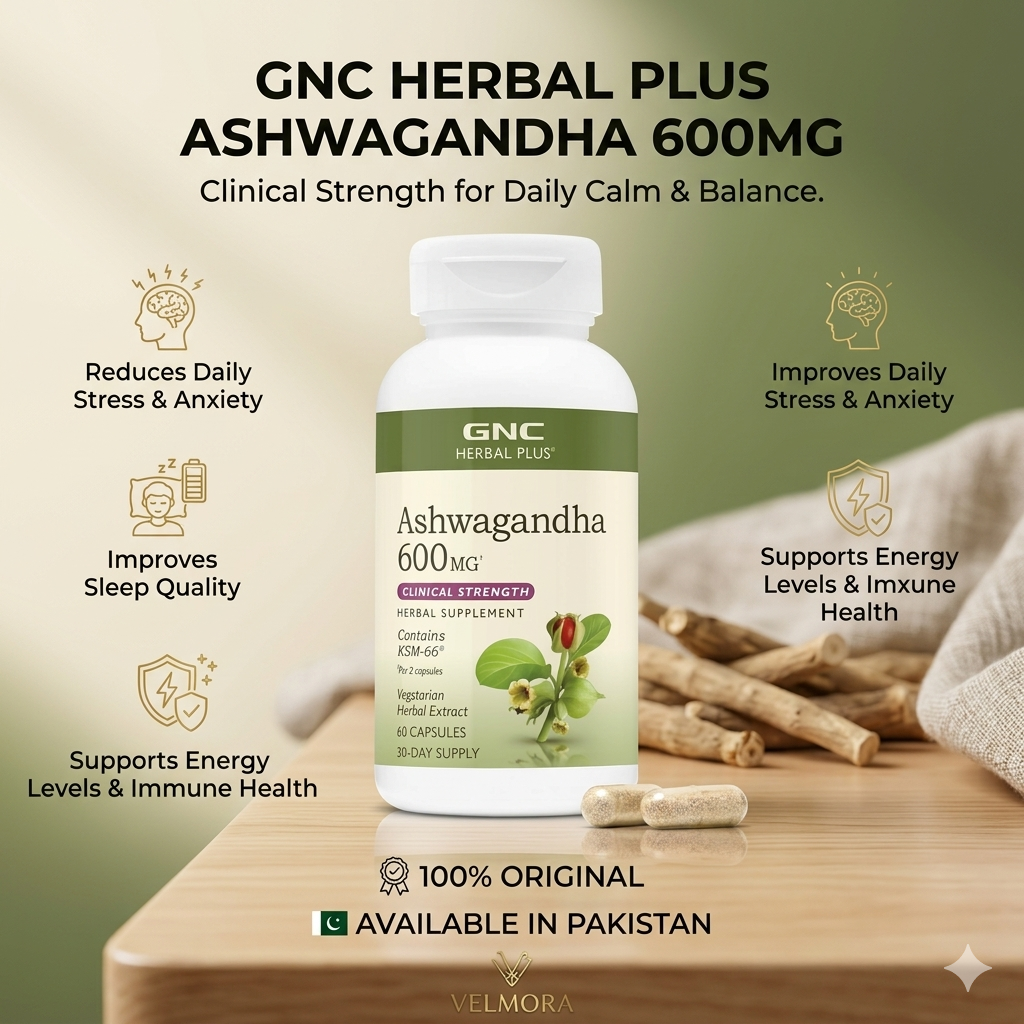 GNC Herbal Plus® KSM-66® Ashwagandha Root Extract 600mg Capsules thumbnail 2
