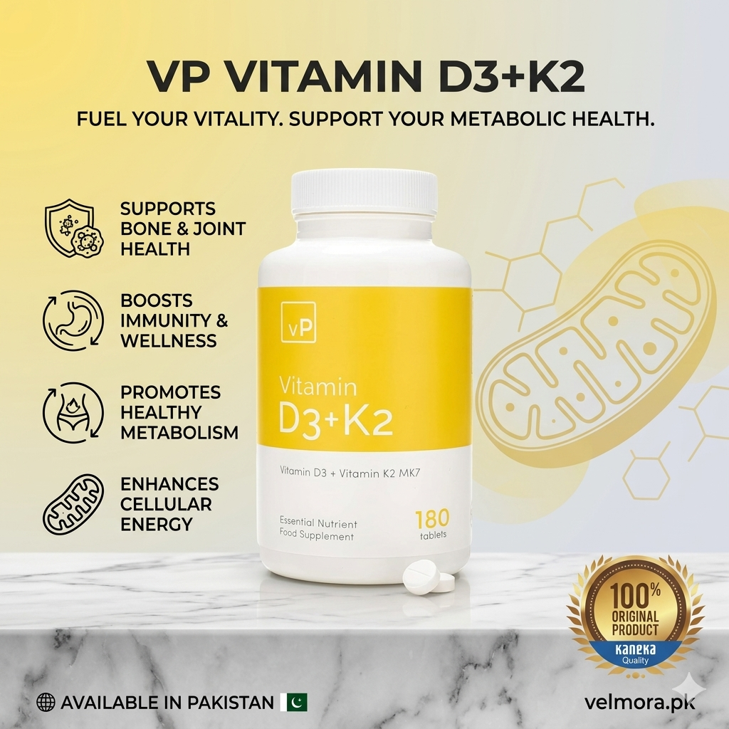 Vp Vitality Pro Vitamin D3 & K2 100 Mcg 180 Tablets In Pakistan thumbnail 2