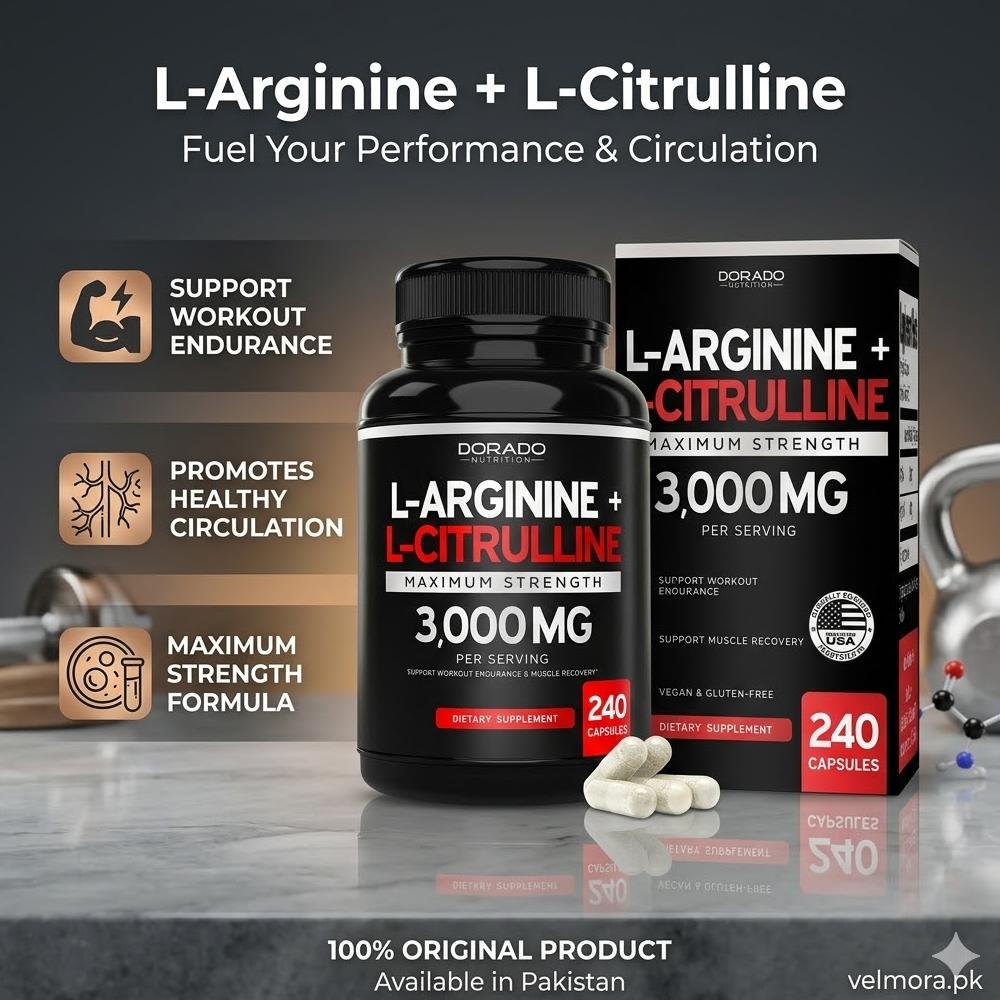 Dorado Nutrition L Arginine L Citrulline 3000mg Supplement 240 Capsules In Pakistan thumbnail 2