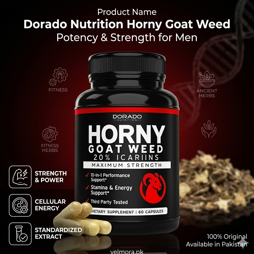 Dorado Nutrition Horny Goat Weed 20% Icariins Capsules In Pakistan thumbnail 2