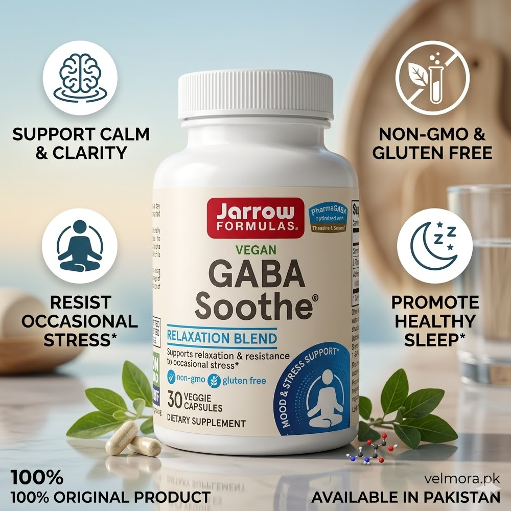Jarrow Formulas Gaba Soothe 30 Veggie Capsules In Pakistan thumbnail 2