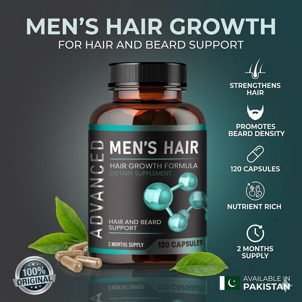 Advanced Men's Hair Growth Vitamins - 120 Capsules thumbnail 2