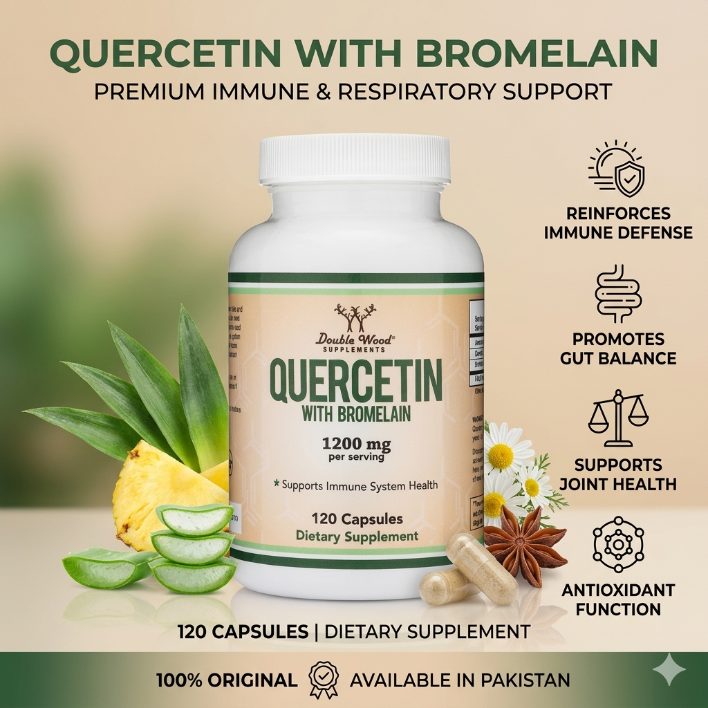 Double Weed Quercetin With Bromelain 1200 Mg Per Serving Capsules thumbnail 2