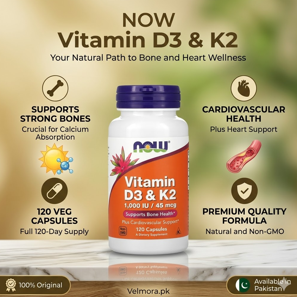 Now Foods Vitamin D3 & K2 120 Capsules In Pakistan thumbnail 2