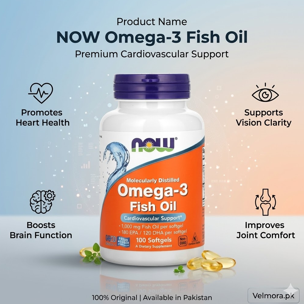 Now Foods Omega-3 Fish Oil 1000mg 100 Softgels In Pakistan thumbnail 2