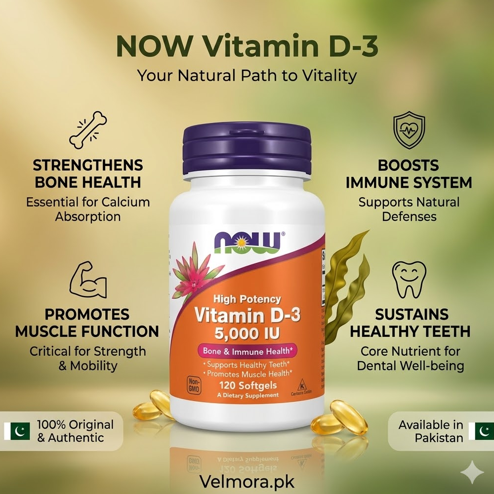 Now Foods Vitamin D-3 5000 Iu 120 Softgels In Pakistan thumbnail 2