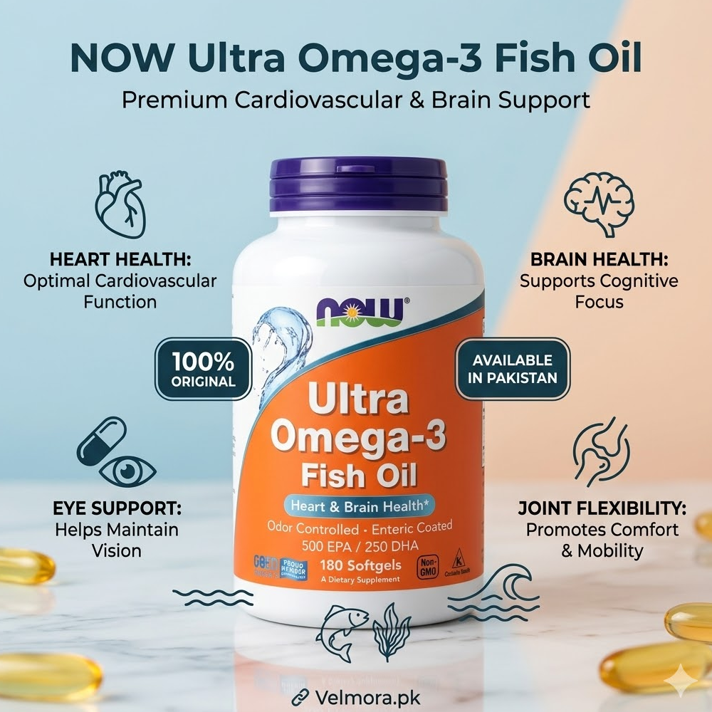 Now Foods Ultra Omega-3 Fish Oil 180 Softgels In Pakistan thumbnail 2
