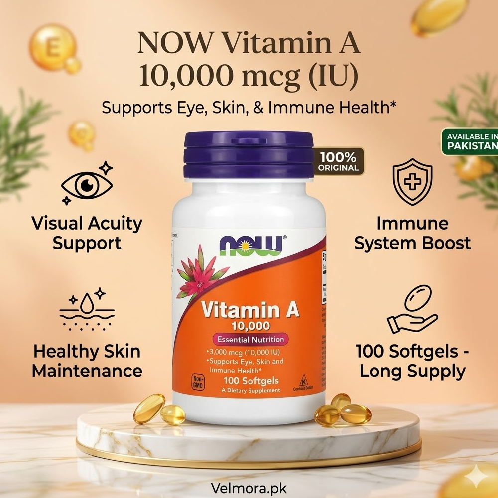 Now Foods Vitamin A 3,000 Mcg 10,000 Iu 100 Softgels In Pakistan thumbnail 2