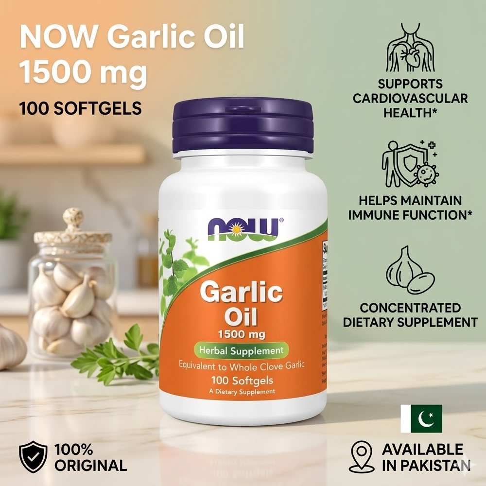Now Foods Garlic Oil 1,500 Mg 100 Softgels  In Pakistan thumbnail 2