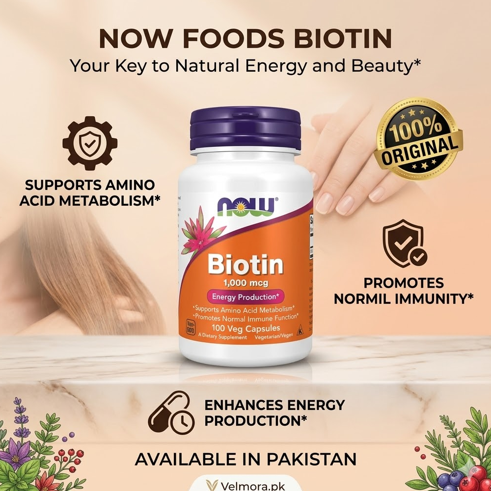 Now Foods Biotin 1,000 Mcg Veg Capsules In Pakistan thumbnail 2