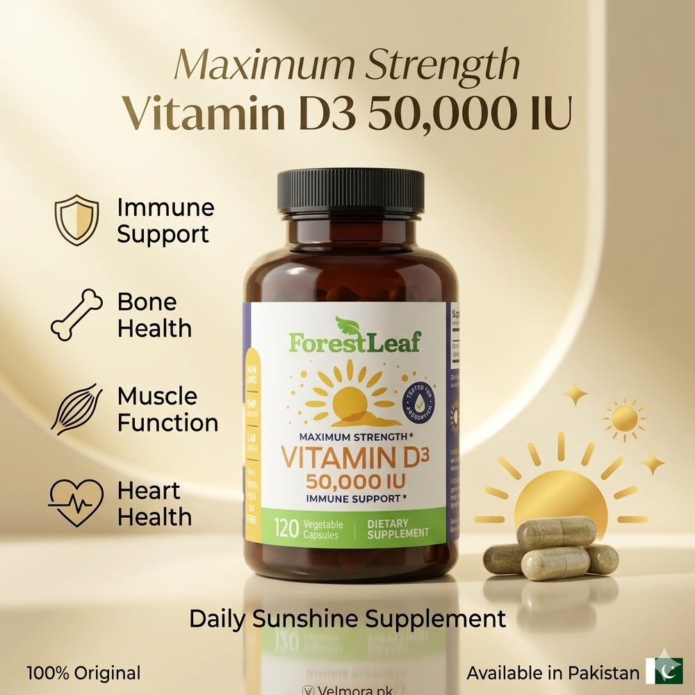 Forest Leaf, Maximum Strength, Vitamin D3, 1,250 Mcg (50,000 Iu) Vegetable Capsules thumbnail 2