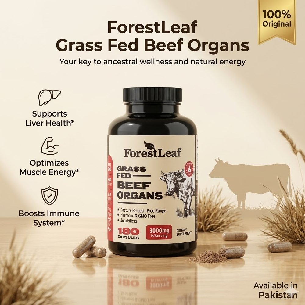 Forest Leaf Grass Fed Beef Organs Capsules In Pakistan thumbnail 2