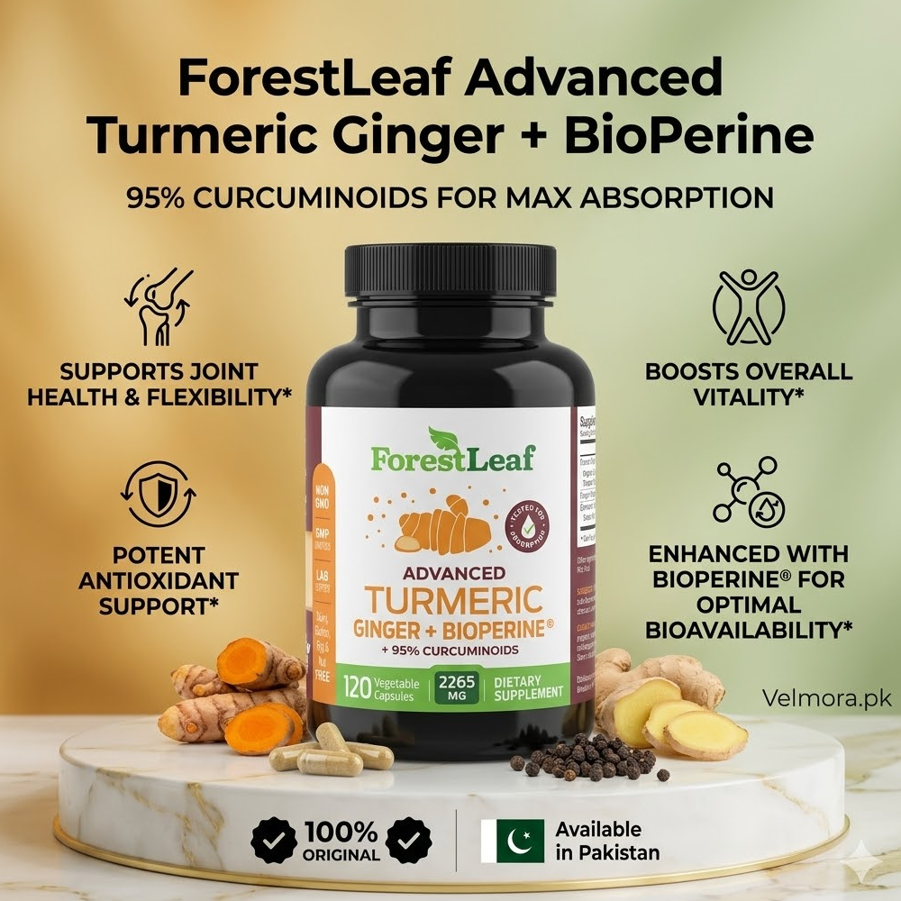 Forest Leaf Advanced Turmeric Ginger + Bioperine Capsules In Pakistan thumbnail 2