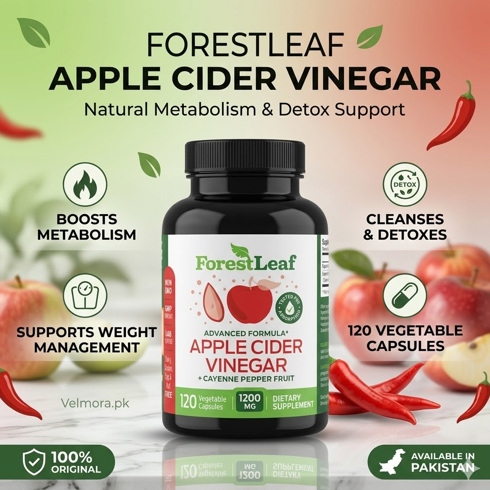 Forest Leaf Apple Cider Vinegar + Cayenne Pepper Capsules In Pakistan thumbnail 2