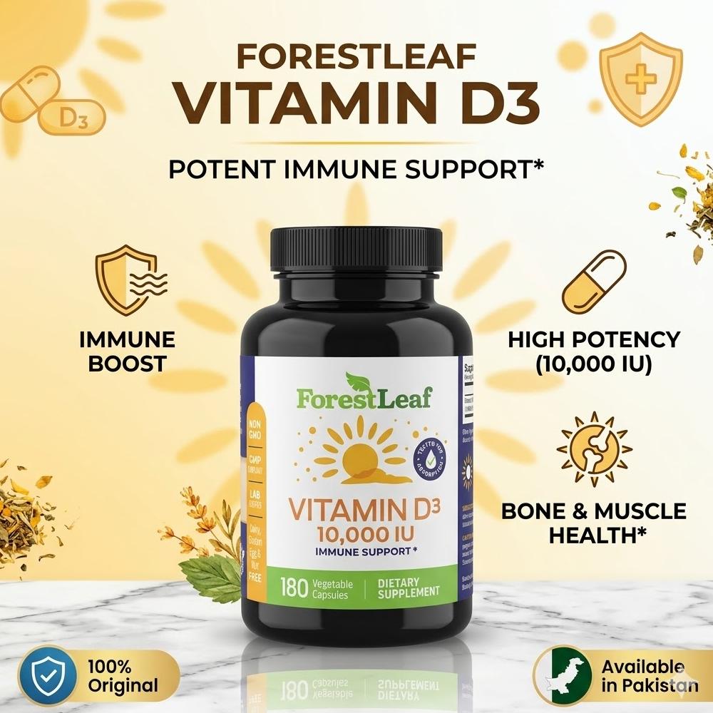 Forest Leaf Vitamin D3 10000 IU Capsules in Pakistan thumbnail 2