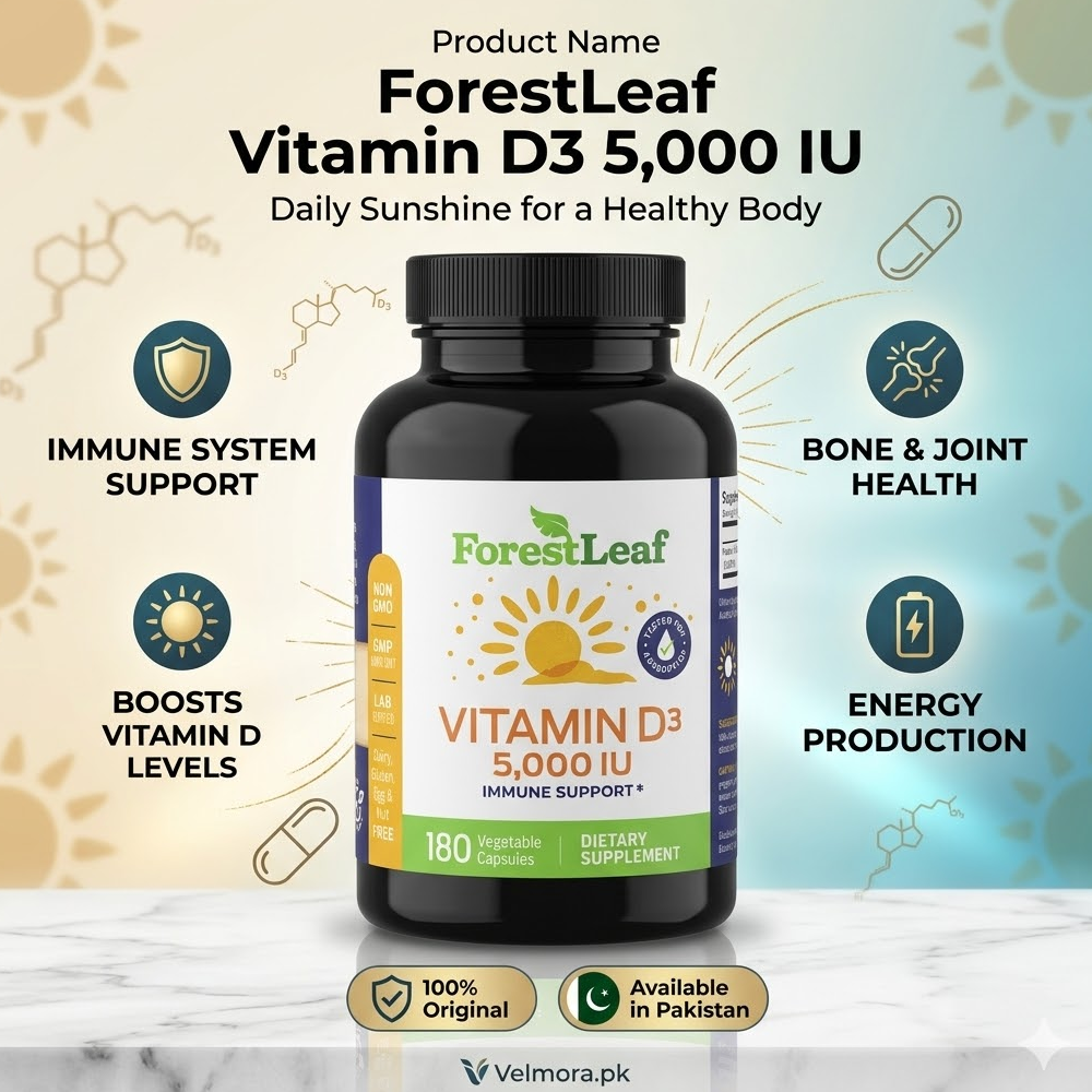 Frest Leaf Vitamin D3 5000 IU Capsules in Pakistan thumbnail 2