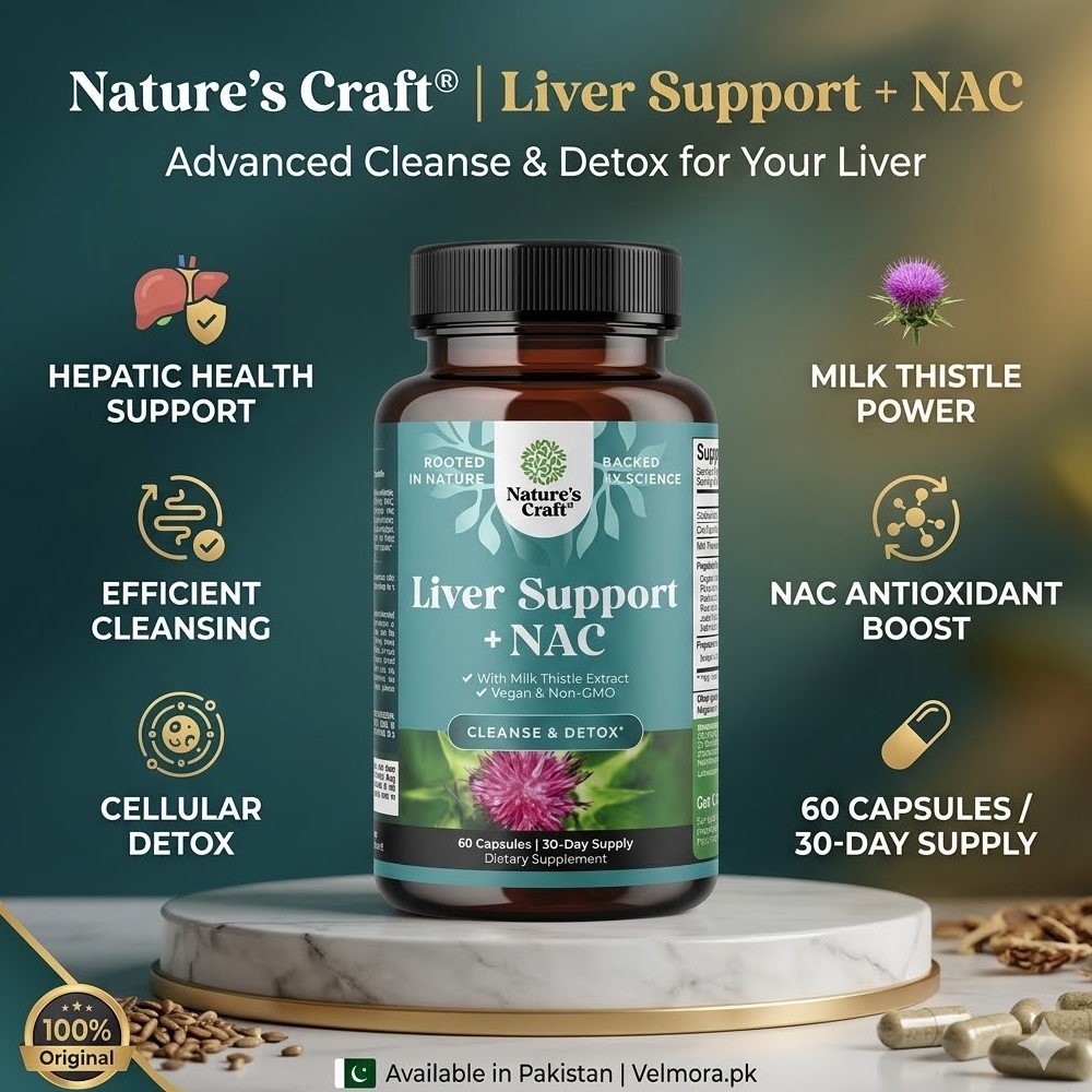 Nature's Craft Liver Support + NAC with Milk Thistle Extract Capsules thumbnail 2