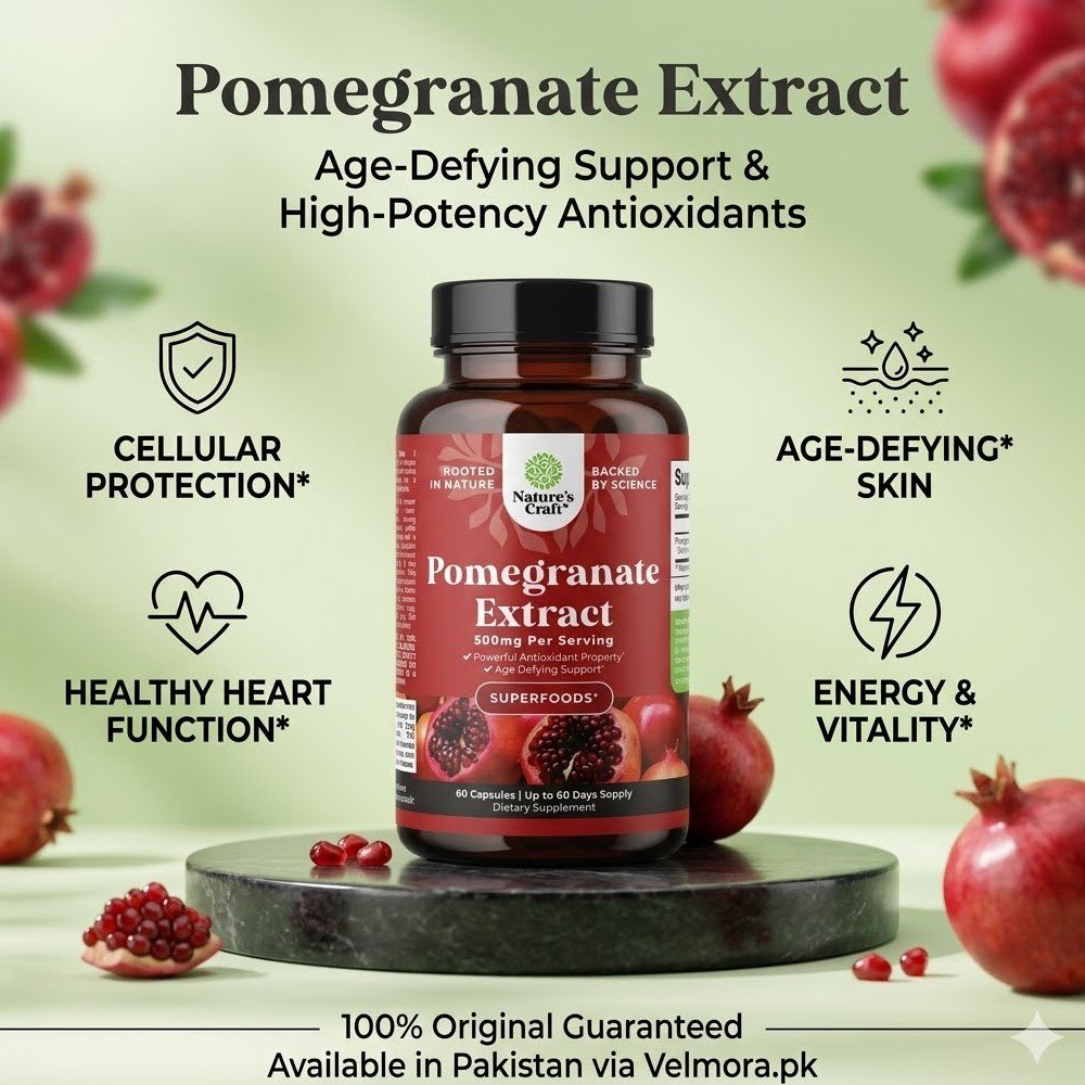 Nature's Craft Pomegranate Extract 500mg Capsules thumbnail 2