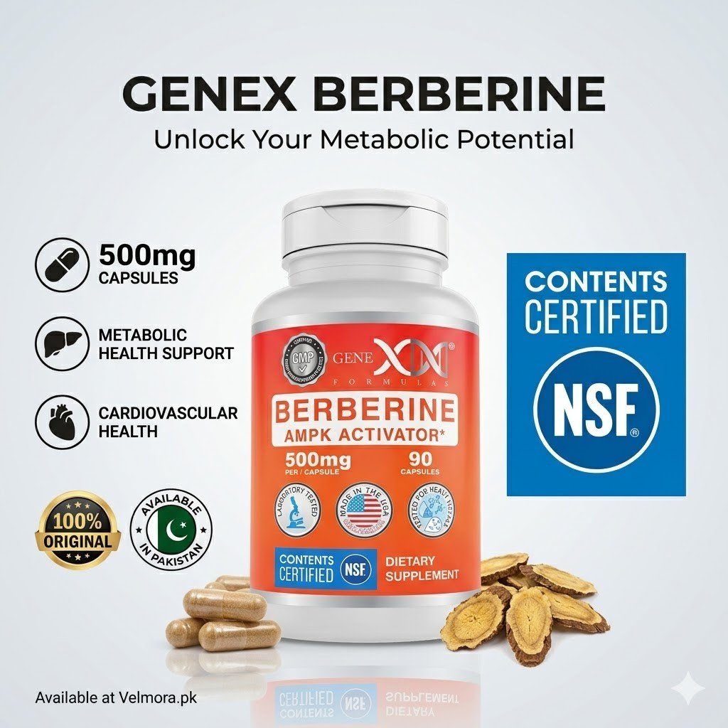 Genex Berberine HCl 500mg NSF Certified Capsules thumbnail 2